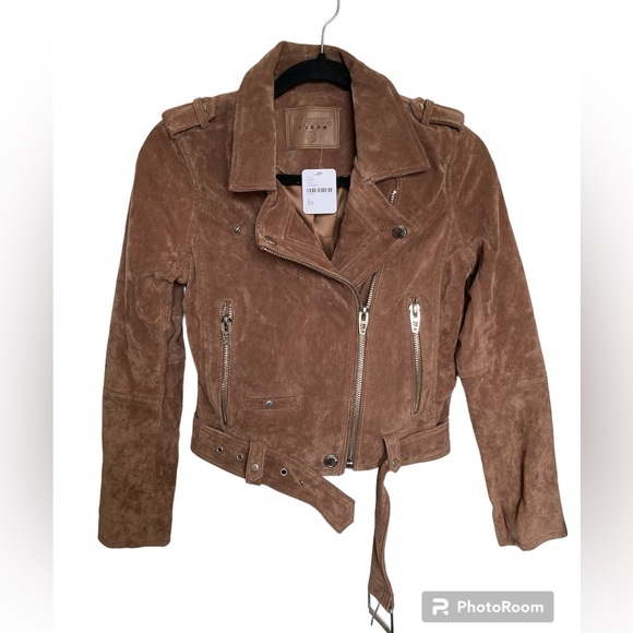 BLANKNYC/Free People Genuine Leather Moto/Biker Jacket Brown Size XS - Picture 6 of 16